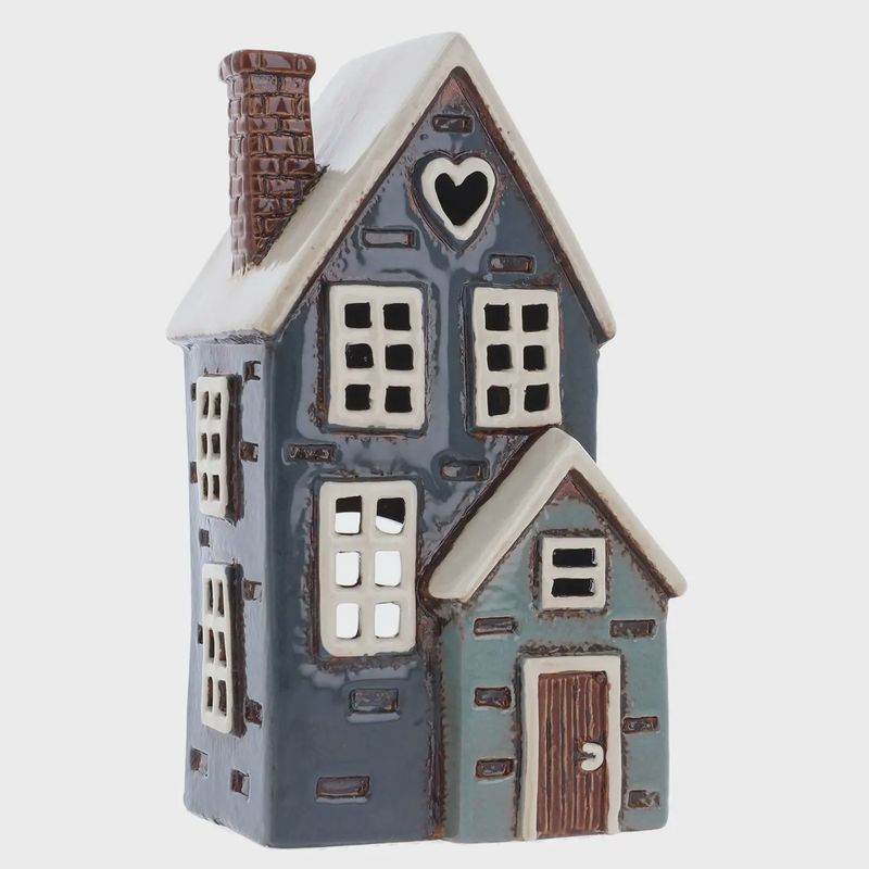 Village Pottery - Tealight Navy Porch