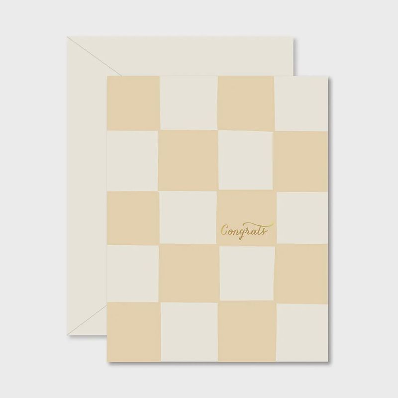 Greeting - Checkerboard Congrats