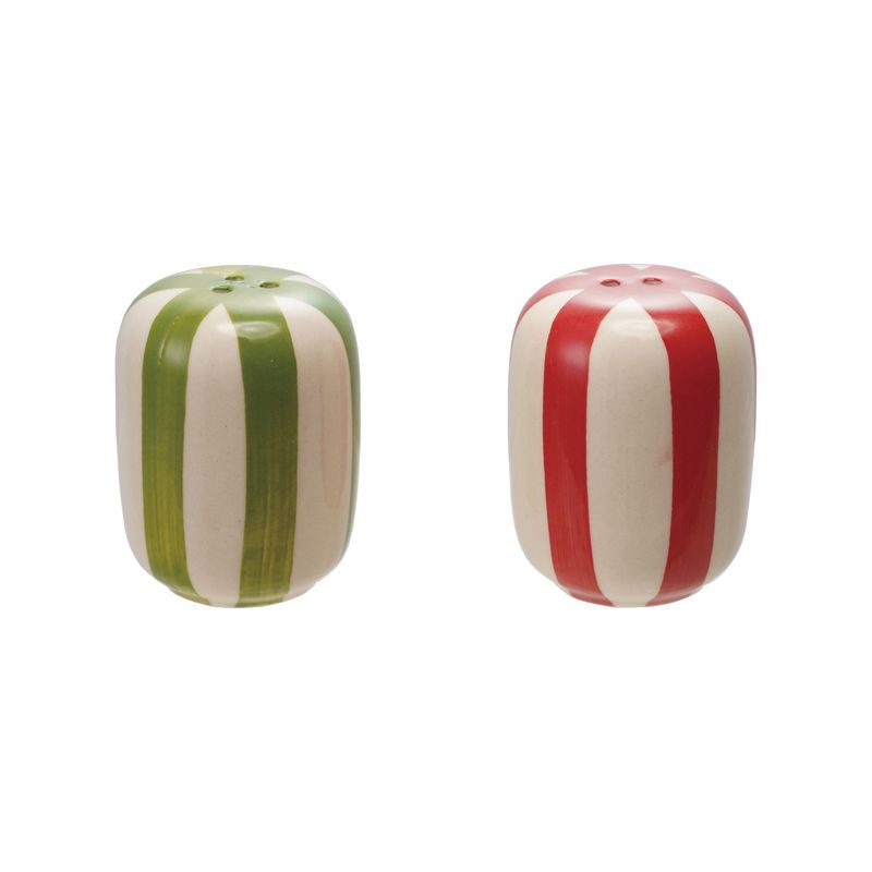 Christmas Stripe Salt &amp; Pepper