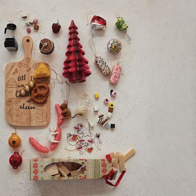 Rubberwood Cheese Board - Christmas