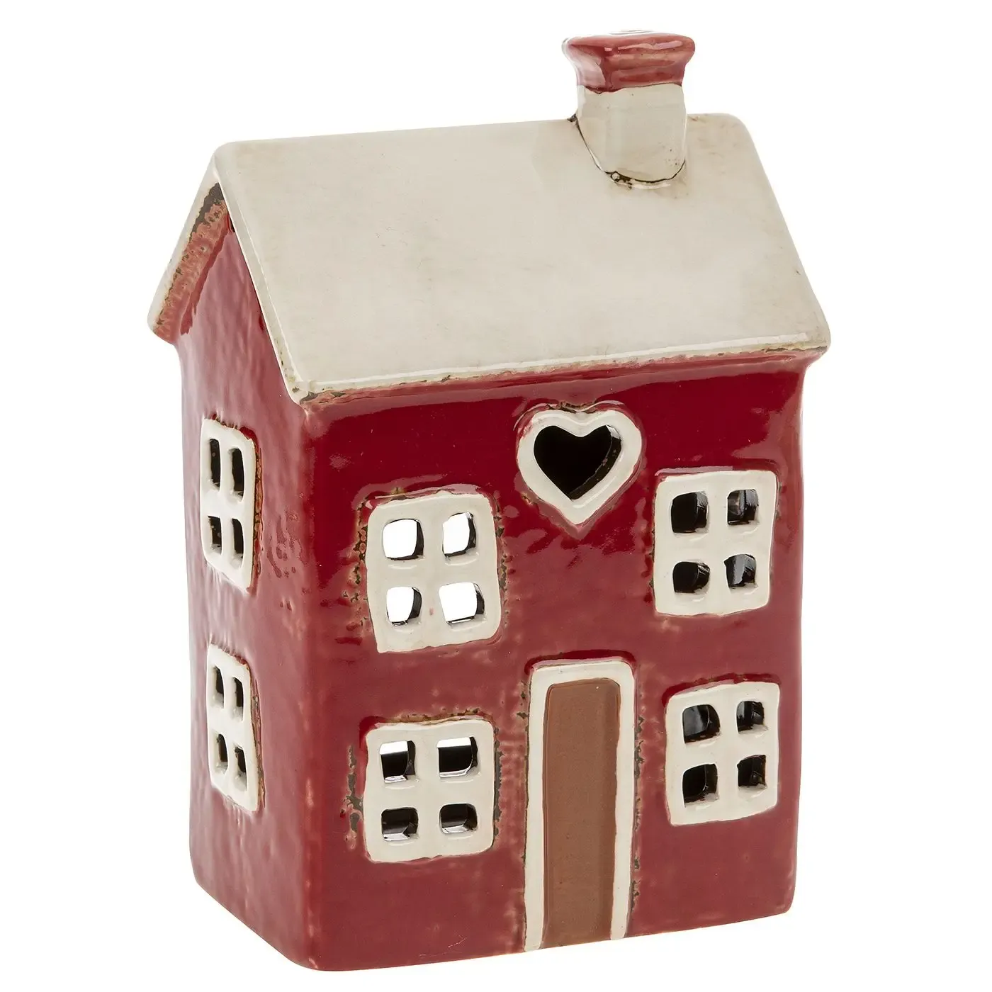 Village Pottery - Tealight Red Heart