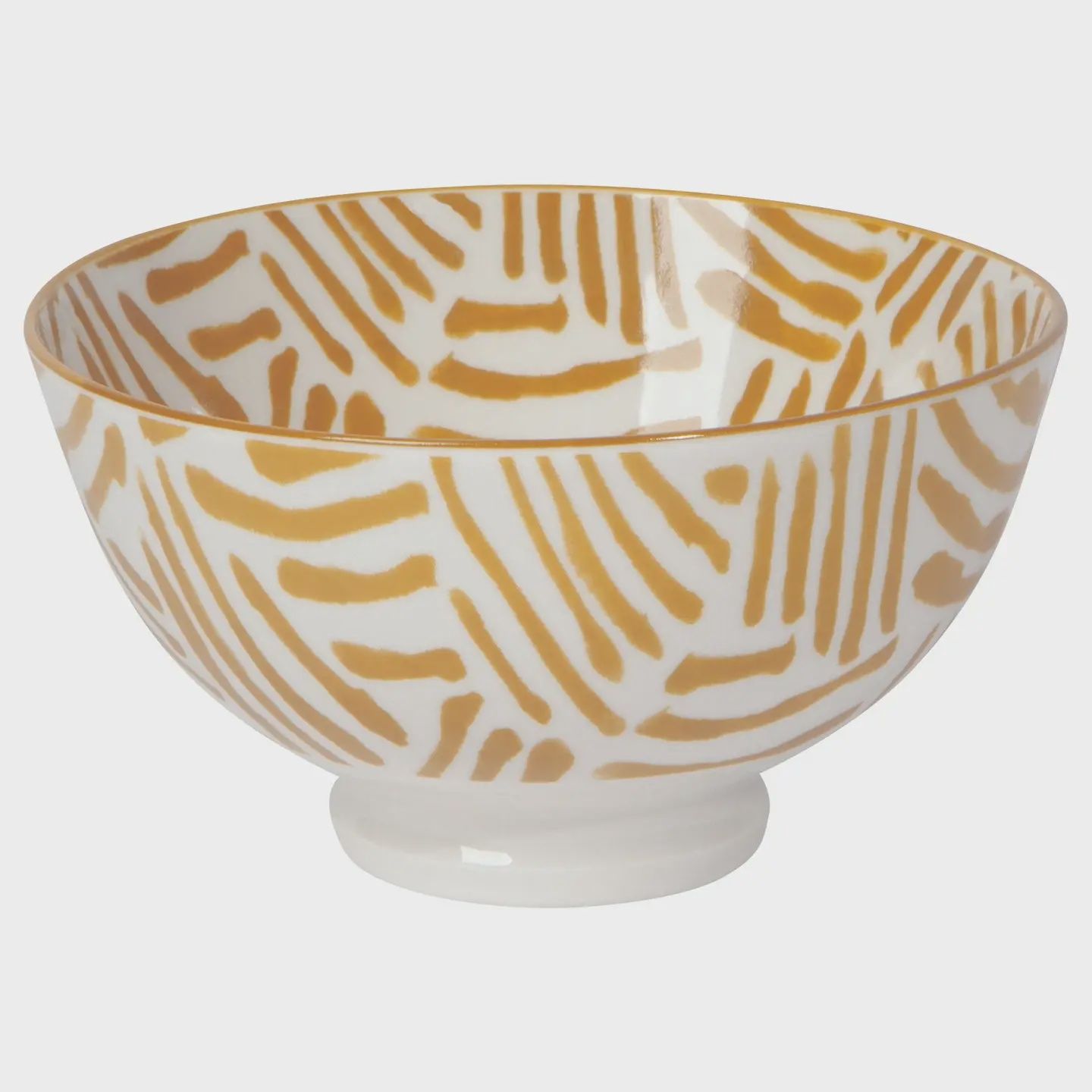 Ochre Lines Bowl - 4 inch