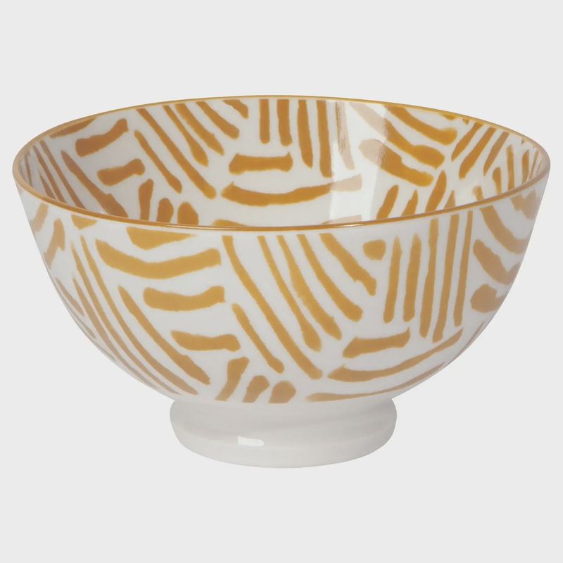 Ochre Lines Bowl - 4 inch