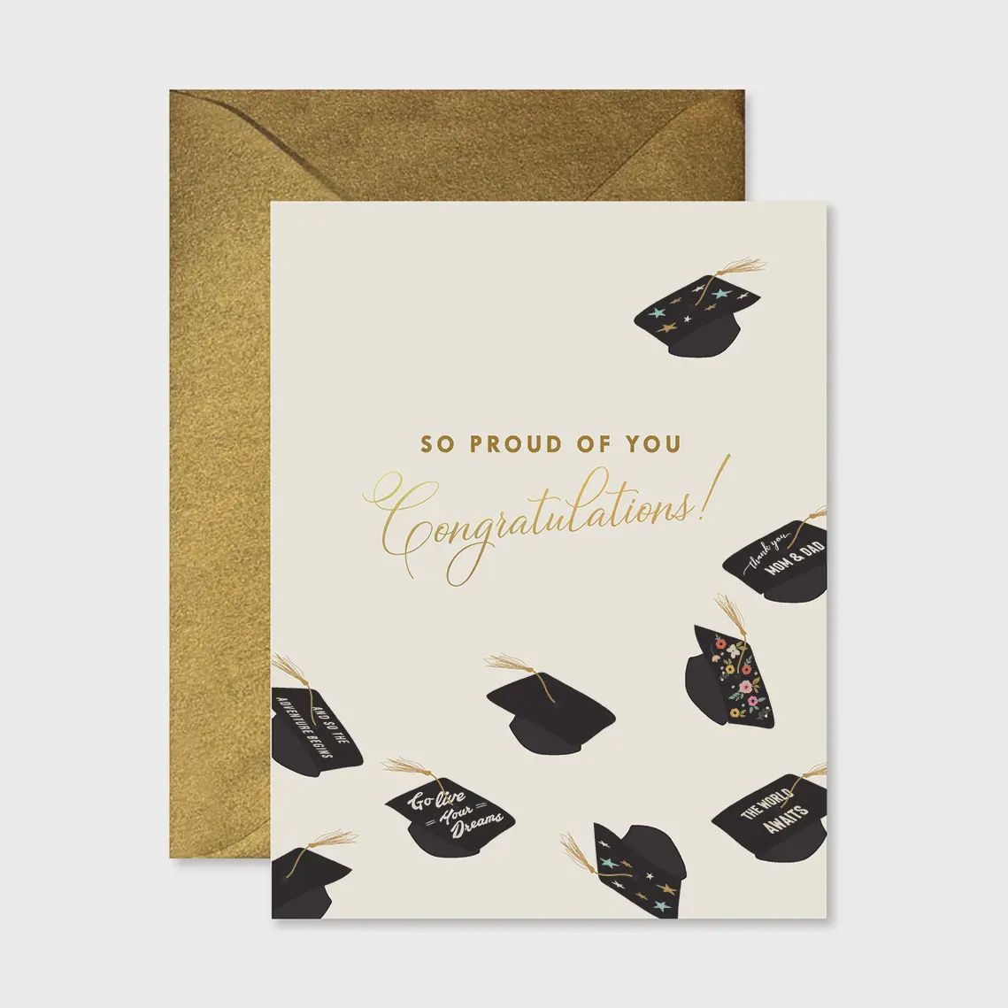 Greeting - Grad Flying Hats