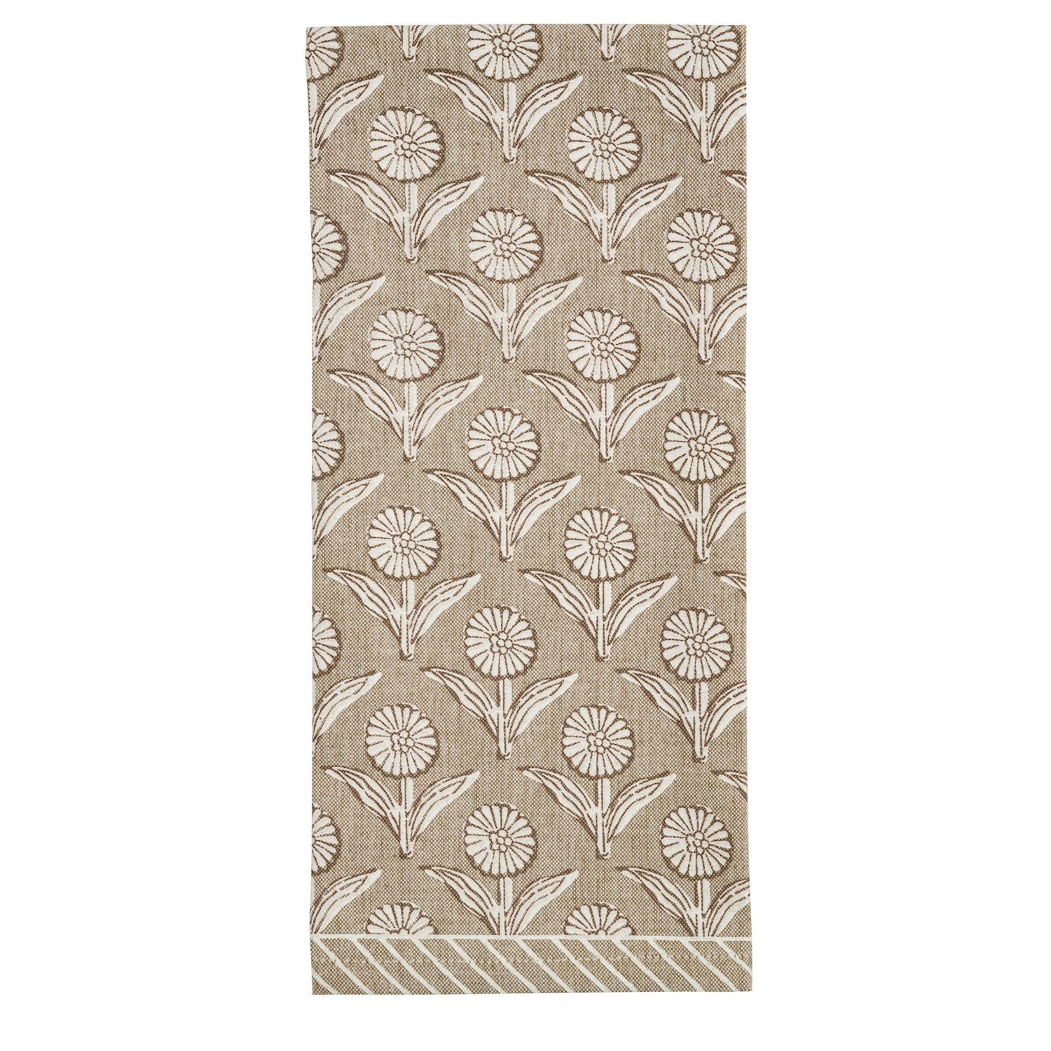 Flower Pattern Towel, Style: Stripe Edge