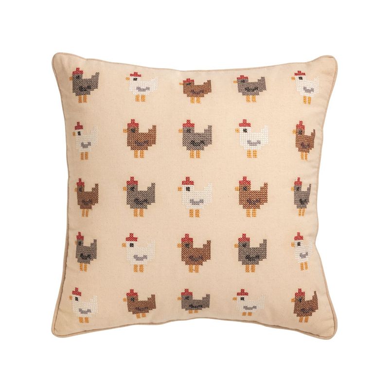Rooster Needlepoint Pillow