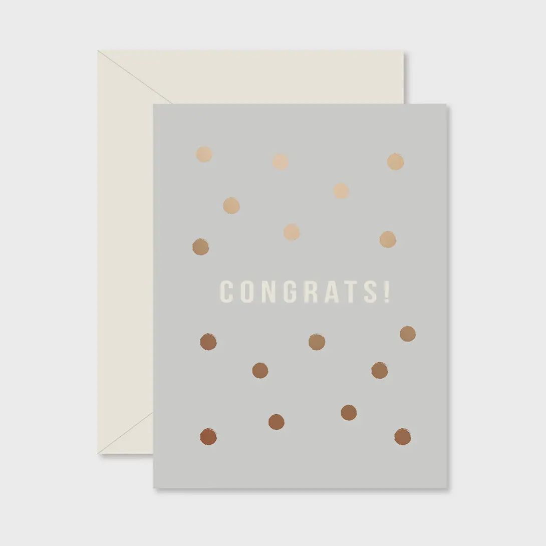 Greeting - Congrats Copper Dots