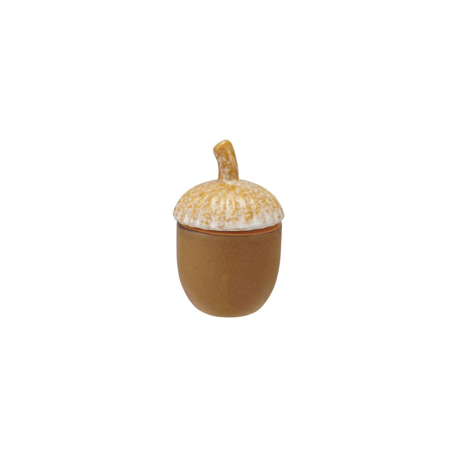 Stoneware Acorn Container