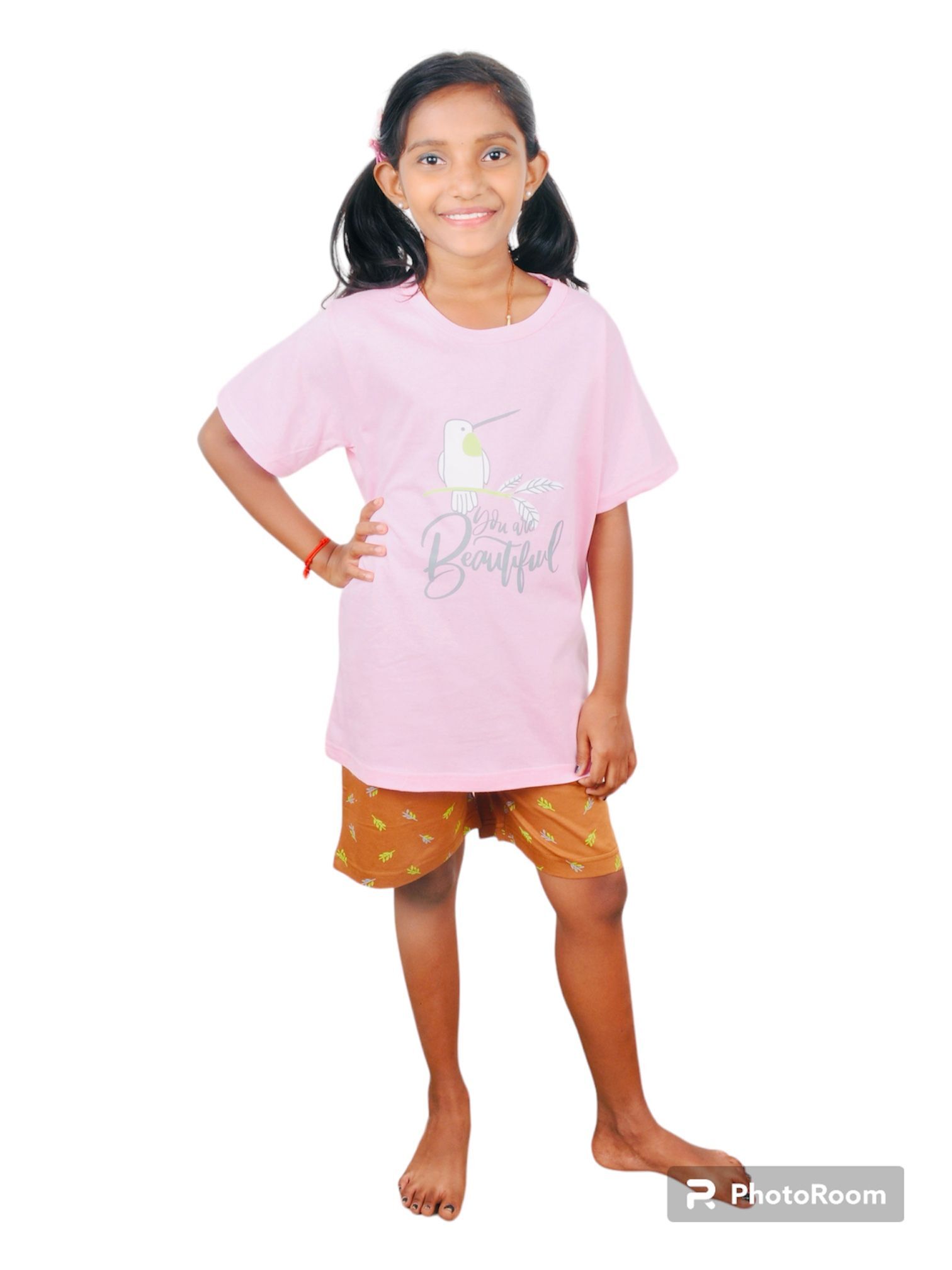 Mädchen Pyjama  Vogel