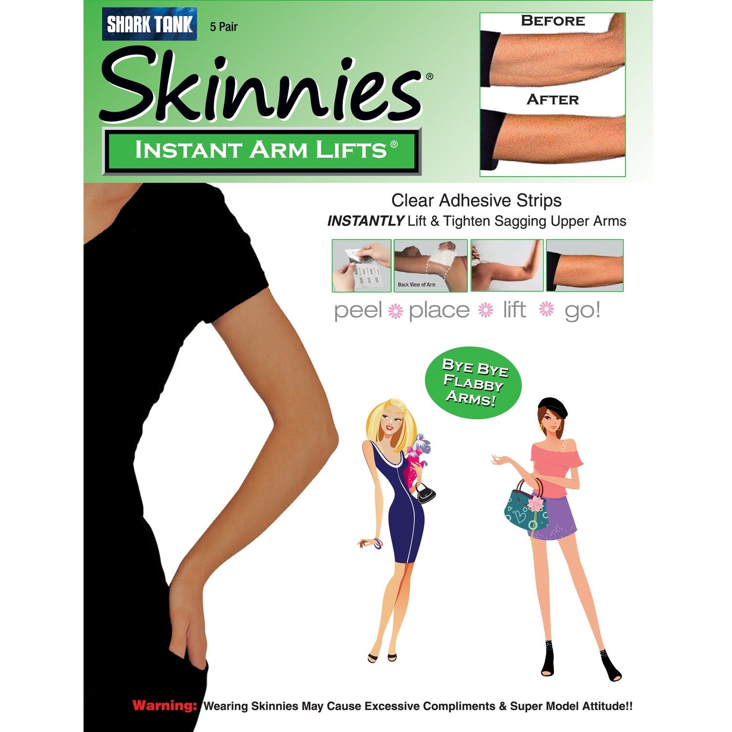 Skinnies Instant Arms Lift "Bye-Bye Flabby Arms!" (Need a Short Sleeve to Cover)