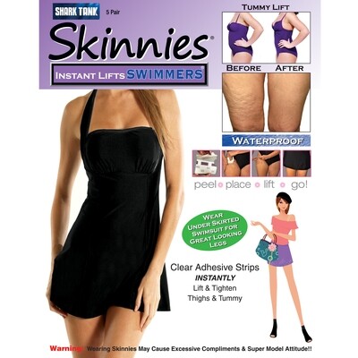 WATERPROOF! Skinnies SWIMMERS Wear Under Your Skirted Swimsuit for Great Looking Legs & One Piece for Tight Tummy!