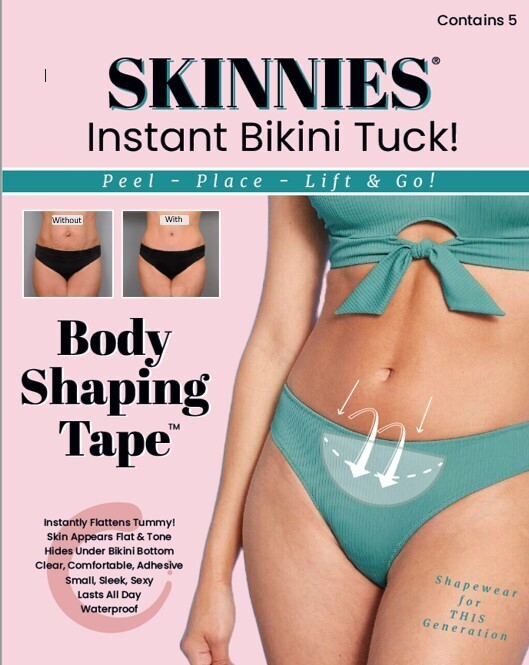 WATERPROOF! New  Skinnies  Bikini Tummy Tuck For Tight Looking Tummy While Showing Mid Section