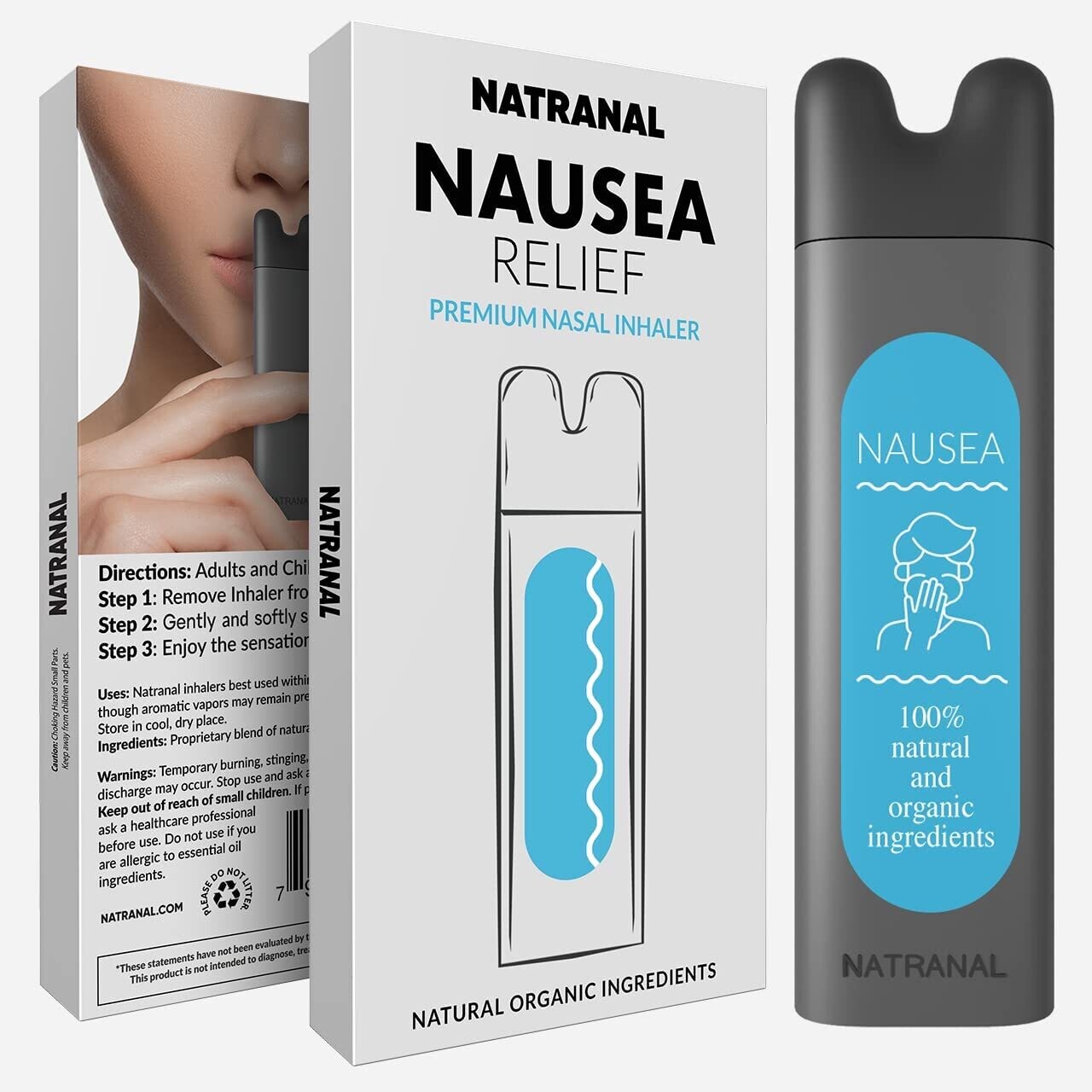 Natural Nausea Relief Inhaler Nasal Inhaler Stick with Natural Essential Oils, Aromatherapy