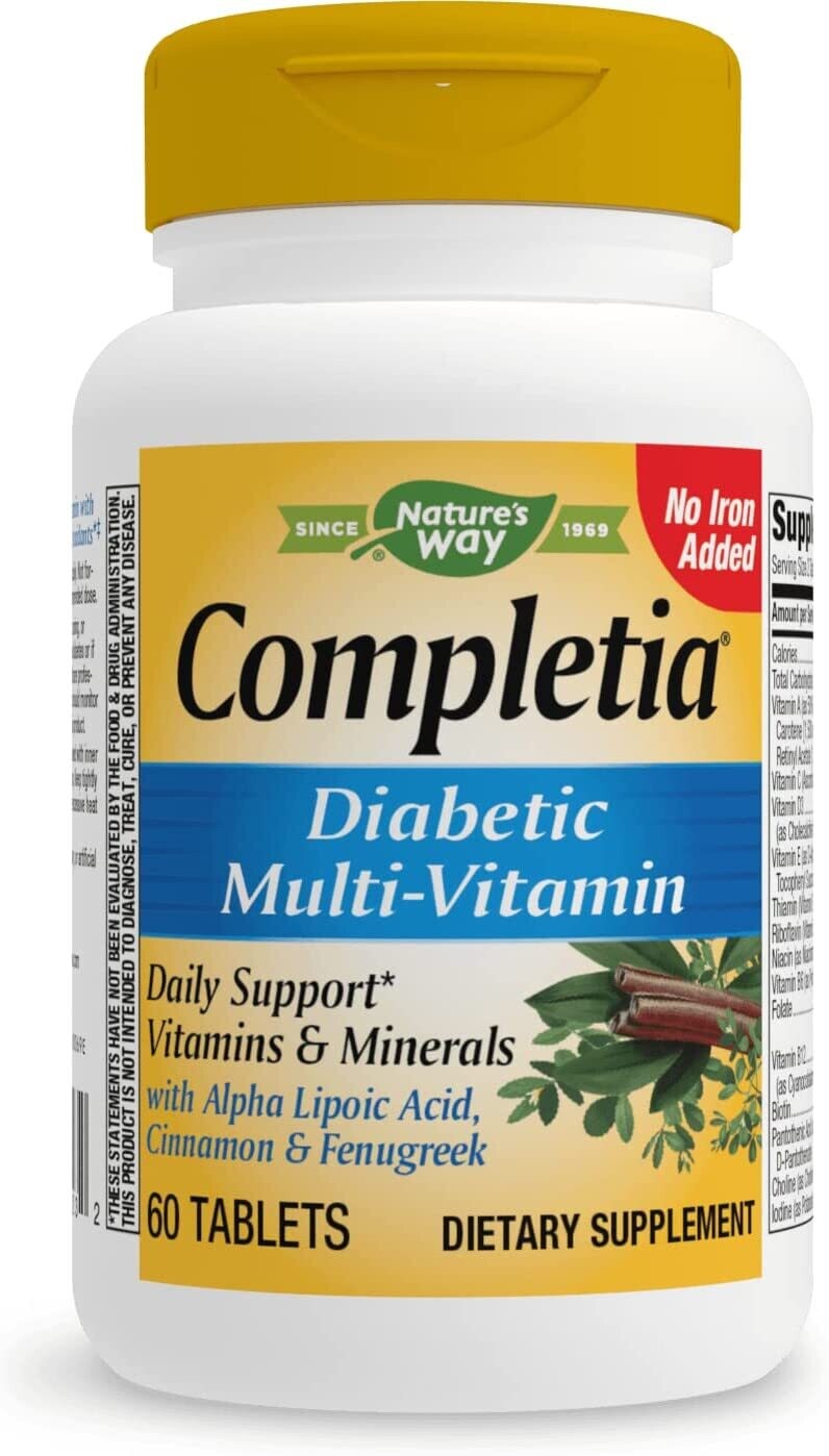 Nature's Way Completia Diabetic Multivitamin, High Potency BVitamins