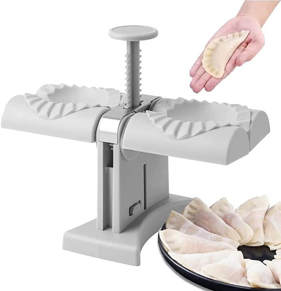 Fully Automatic Dumpling Machine Double Head Press Dumplings Mold DIY Empanadas Ravioli Mould Kitchen Gadget