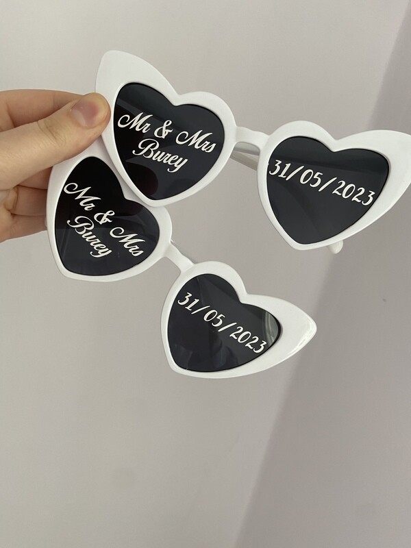 Personalised Love Heart Sunglasses