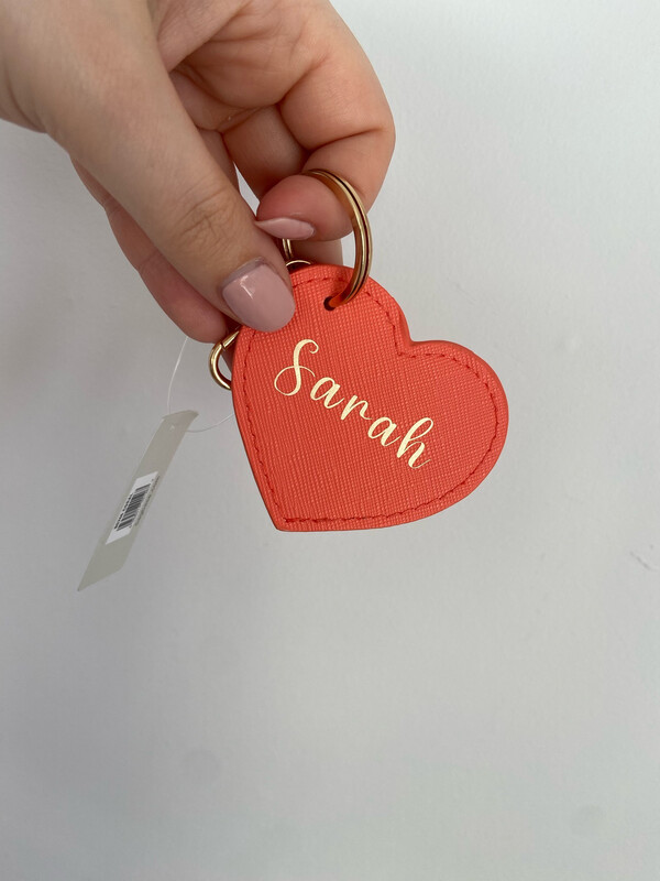 Heart Faux Leather Keyring