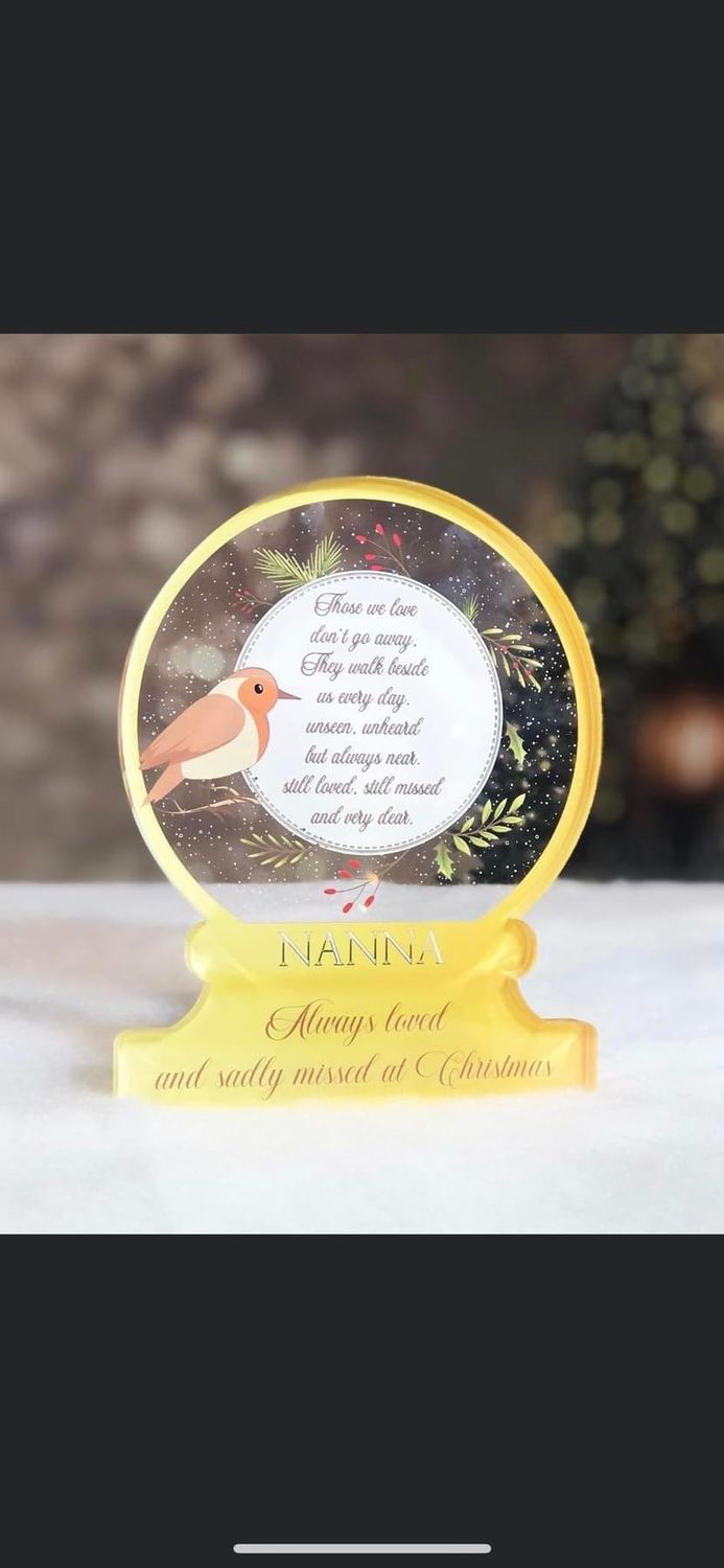 Memorial Snow Globe