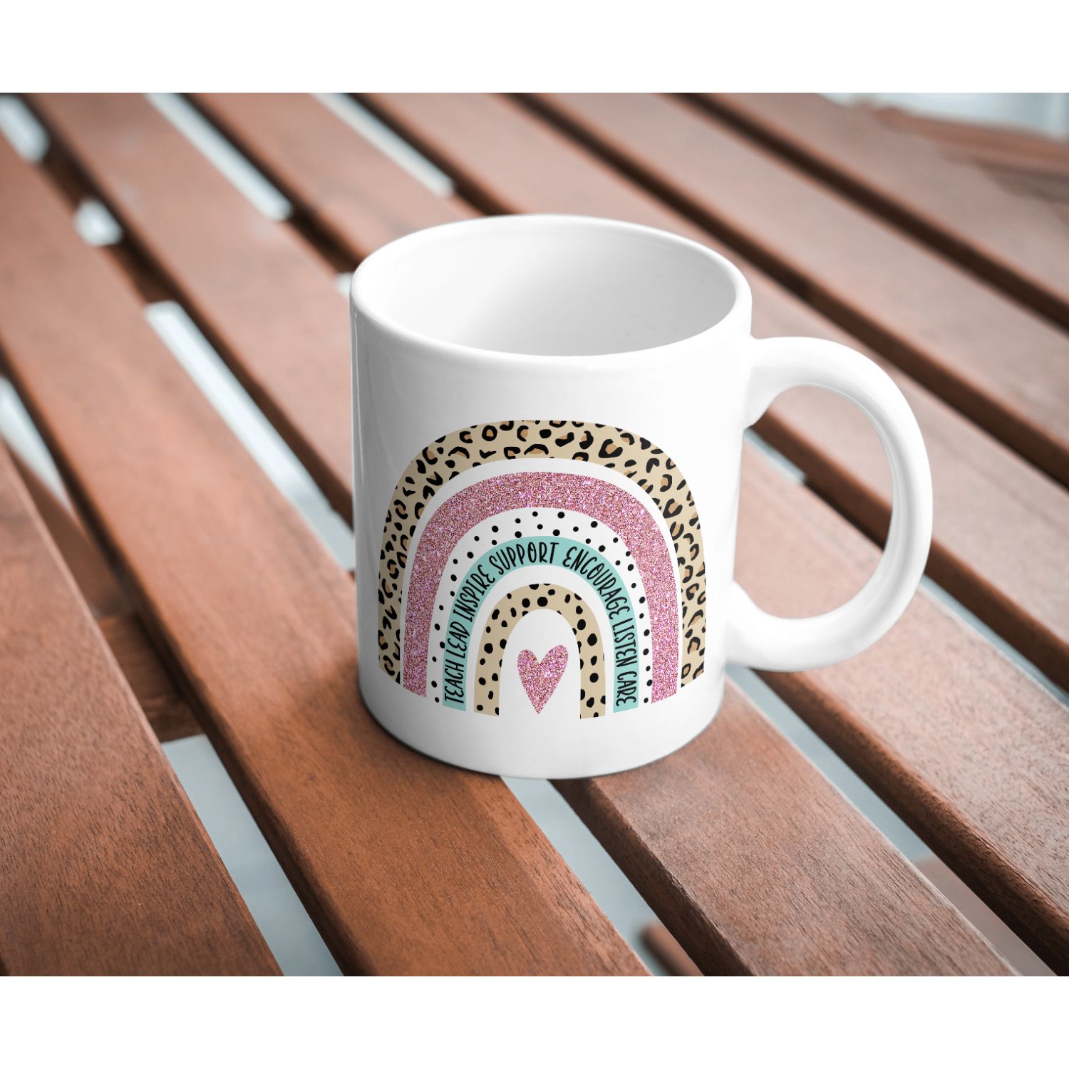 Teacher Mug (Rainbow) &amp; Coaster