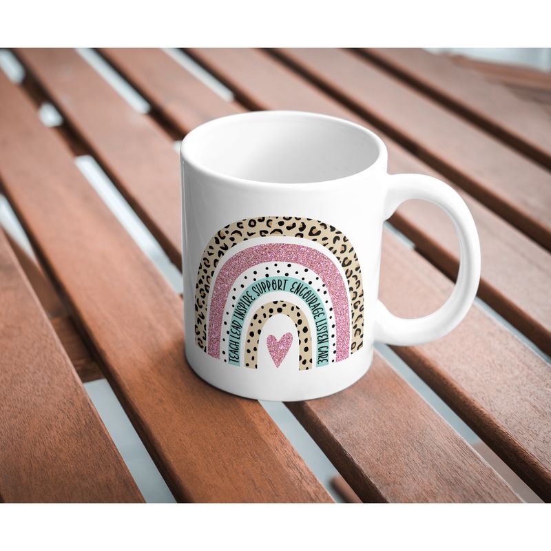 Teacher Mug (Rainbow) &amp; Coaster
