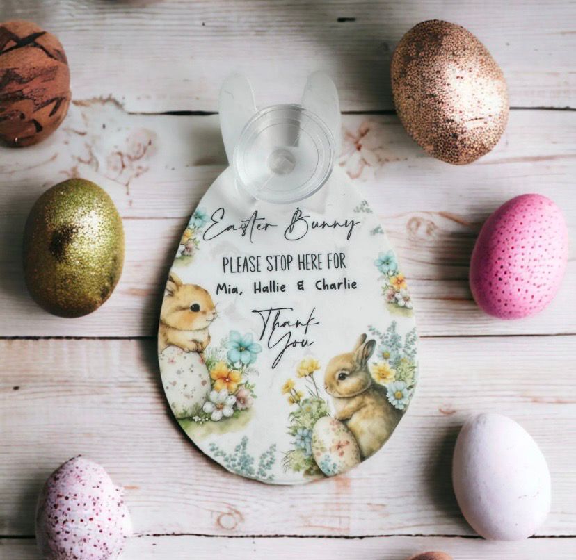 Easter Bunny Stop Here Sign