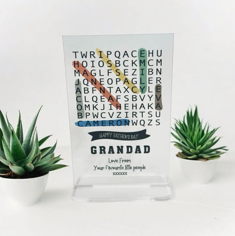 A6 Fathers Day Acrylic Word search