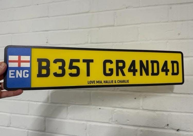 Novelty Number Plate Sign
