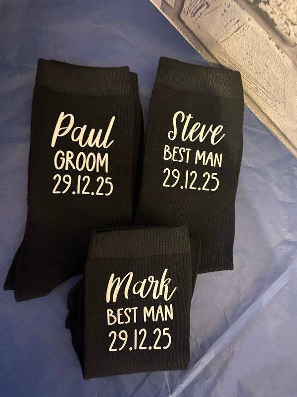 Wedding Party Personalised Socks