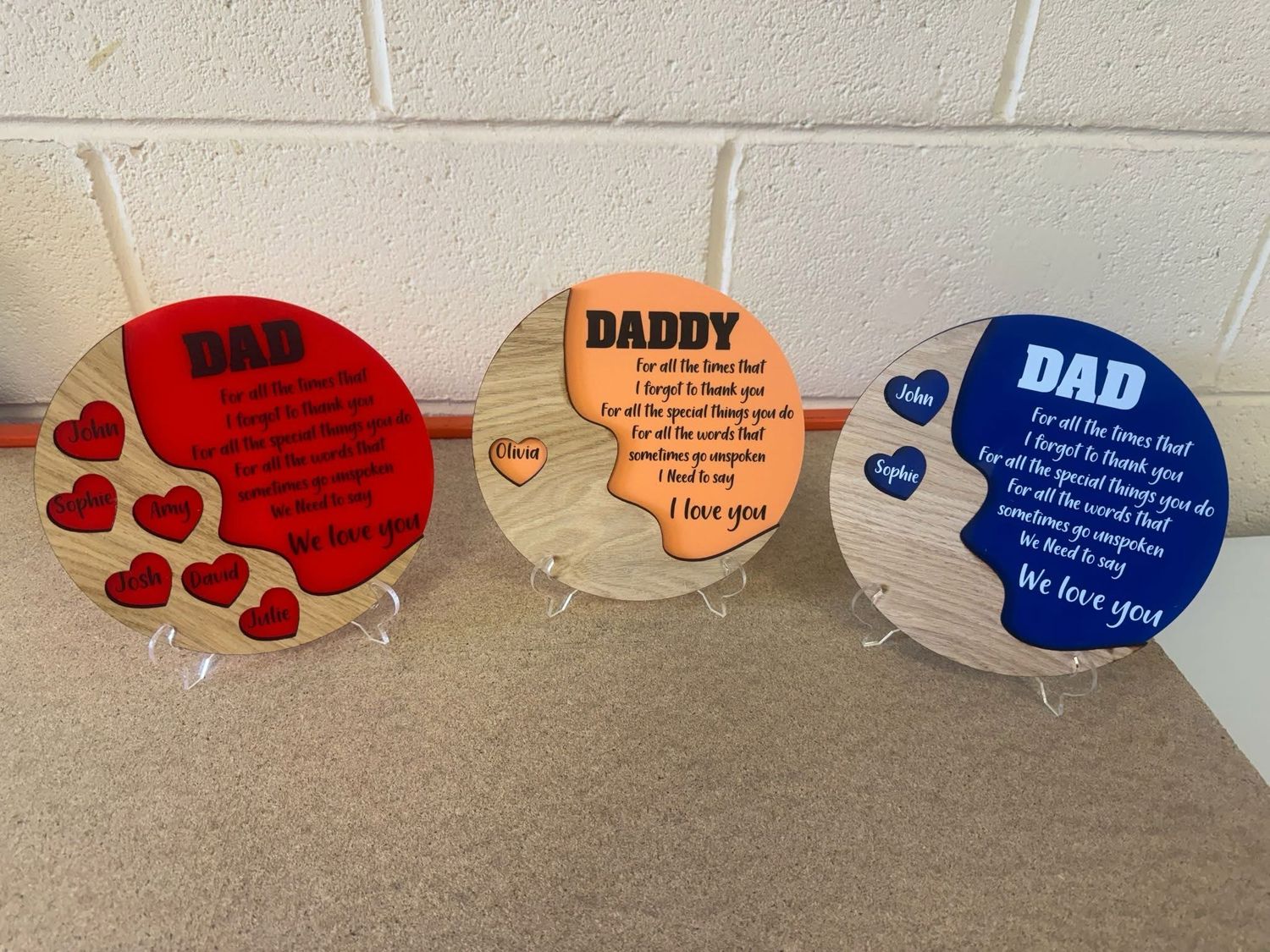 Fathers Day Heart Plaque