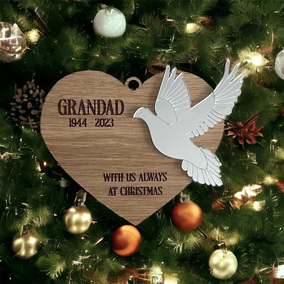 Dove Heart Bauble