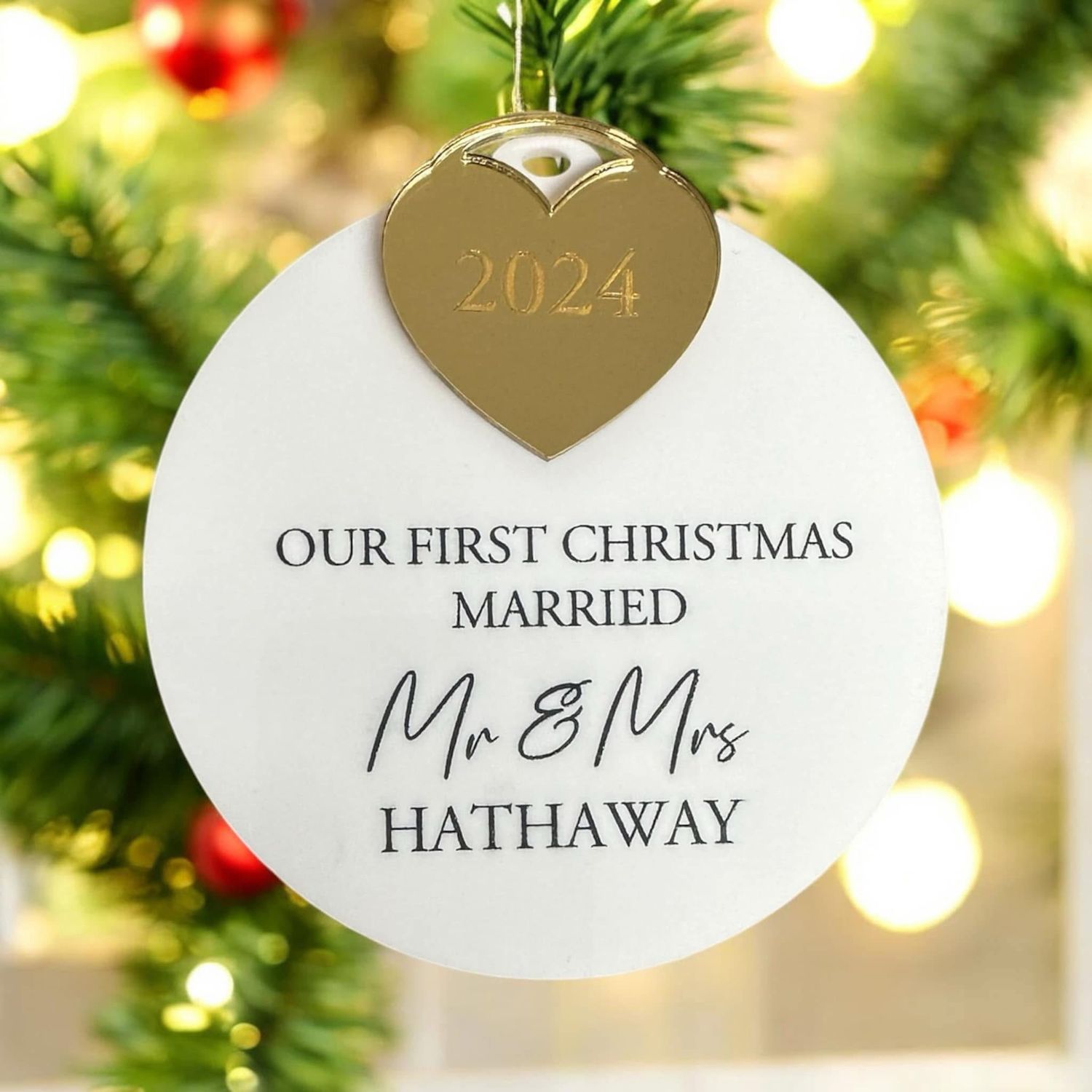 First Christmas Married Bauble