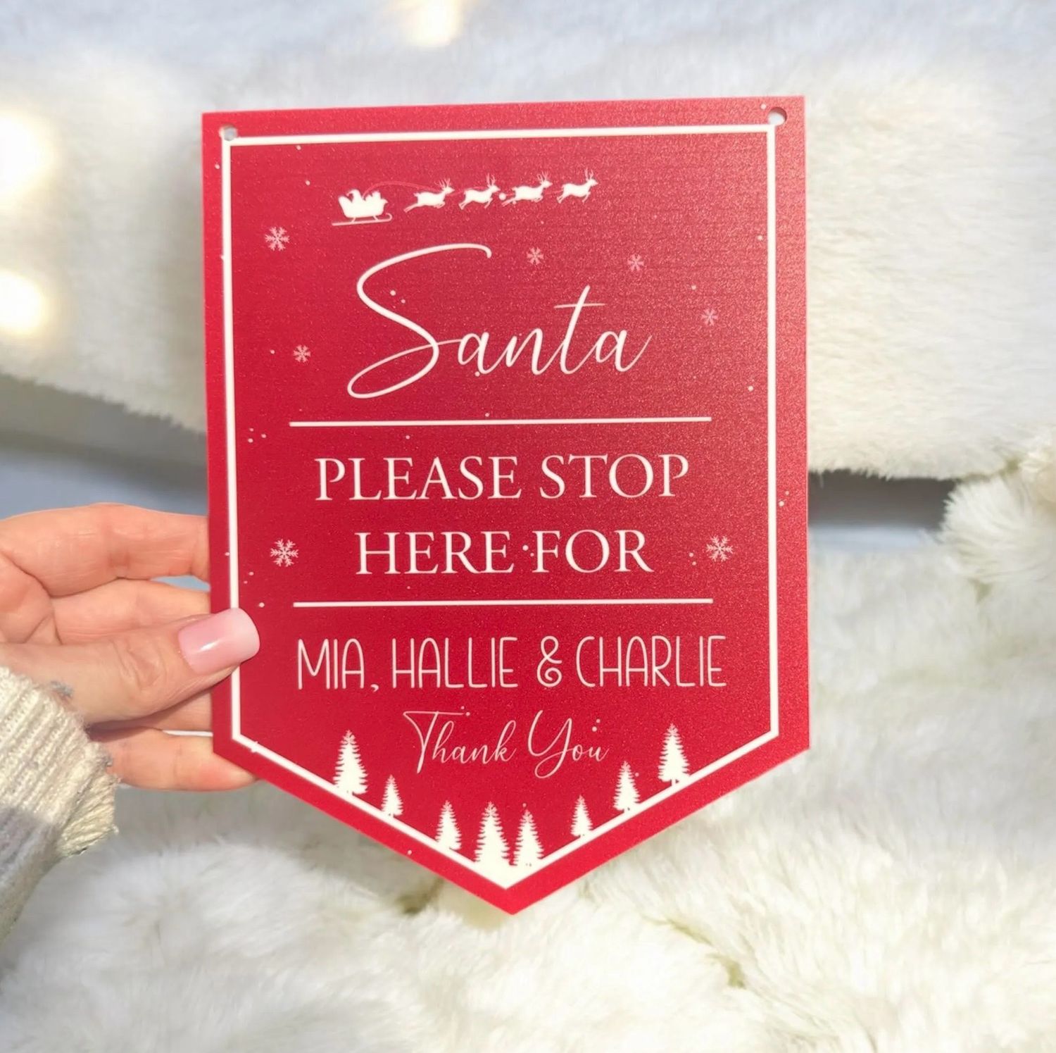 Santa Stop Here Pennant