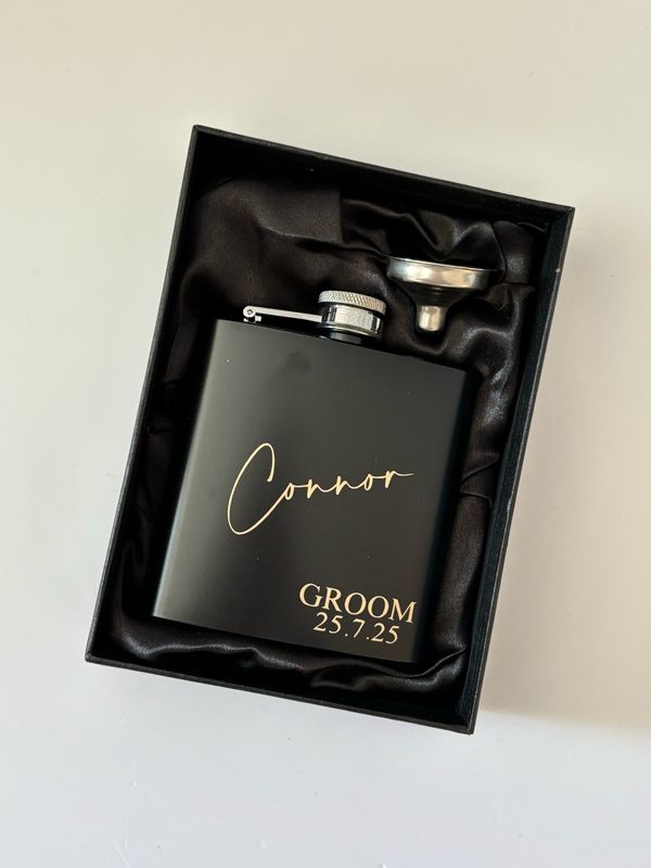Black Hip Flask