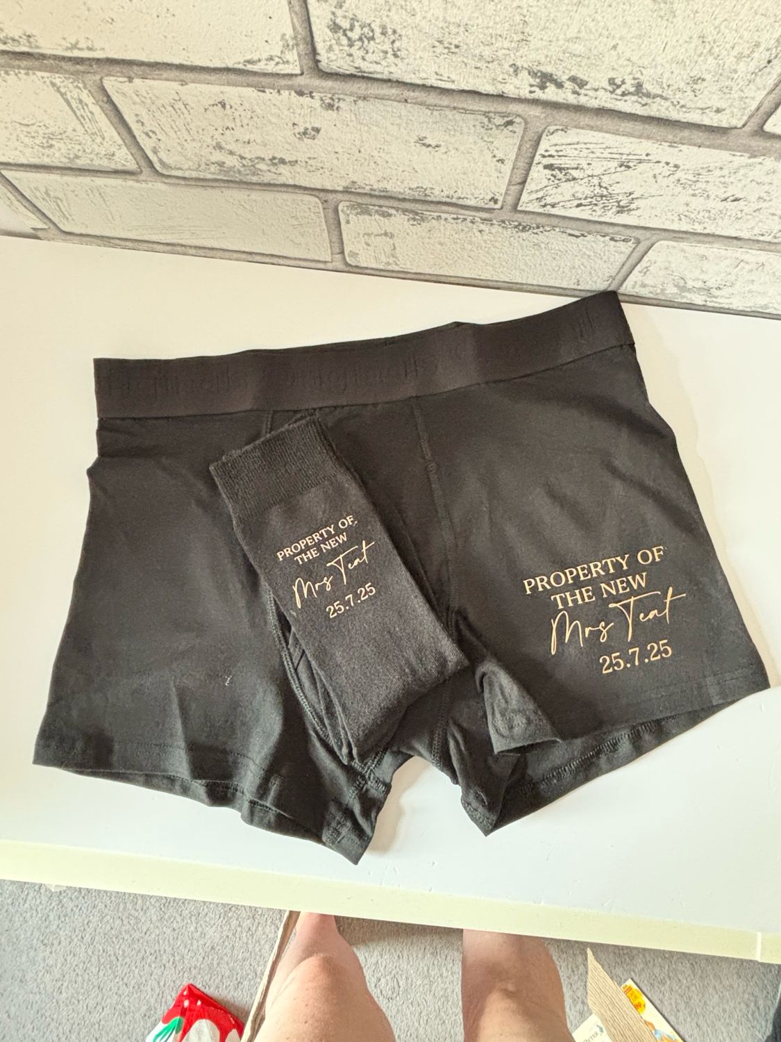 ‘Property Of’ Novelty Groom Underwear