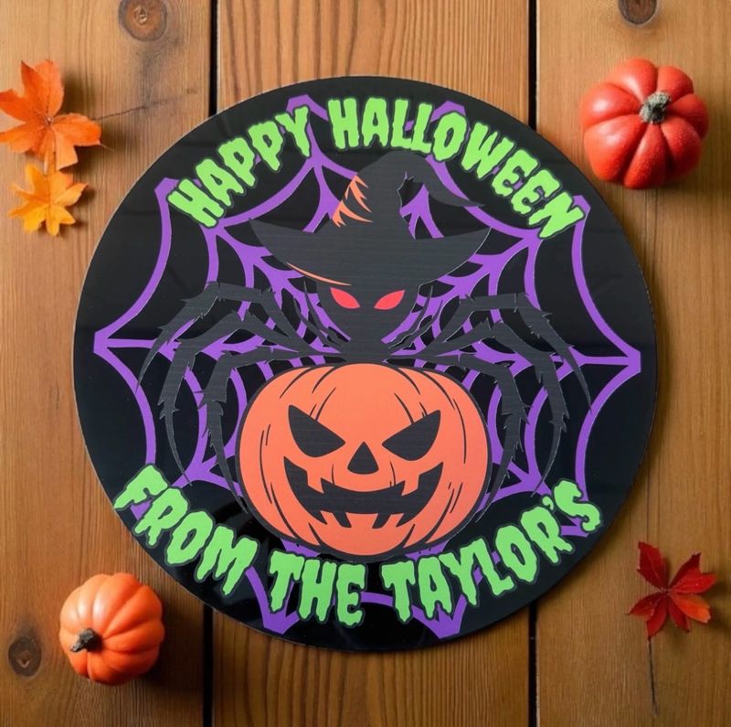 Round Halloween Signs