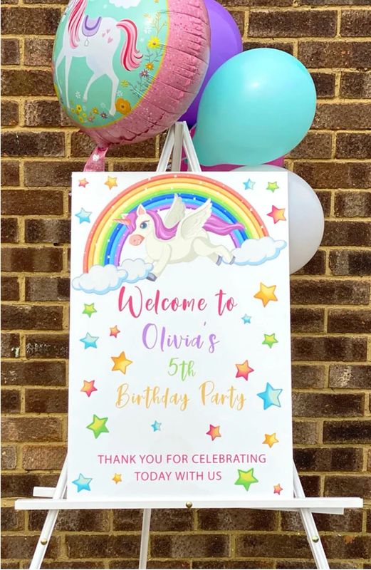Unicorn Birthday Board