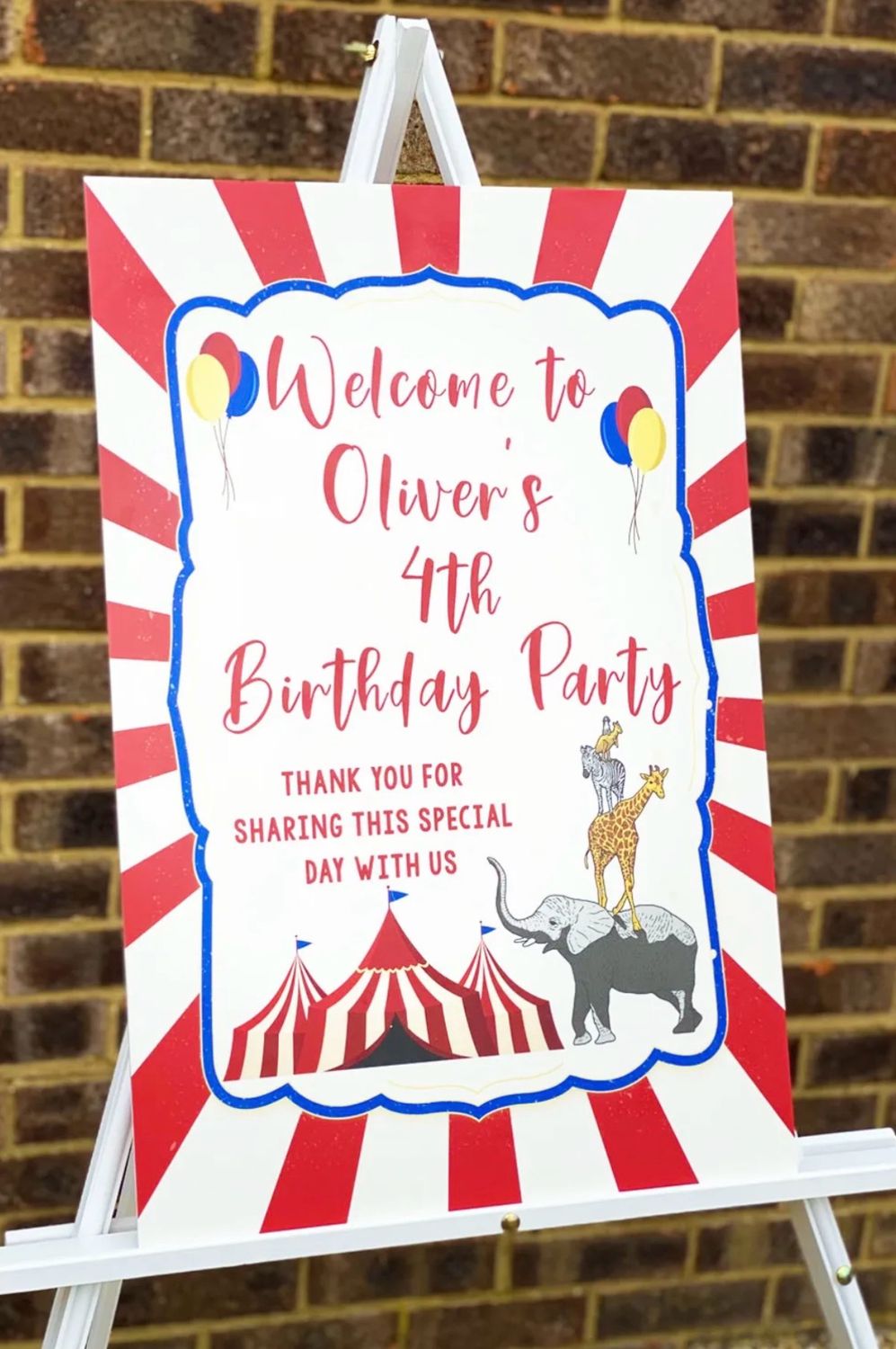 Funfair Birthday Board
