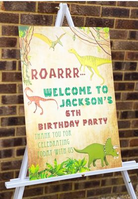 Dinosaur Birthday Board