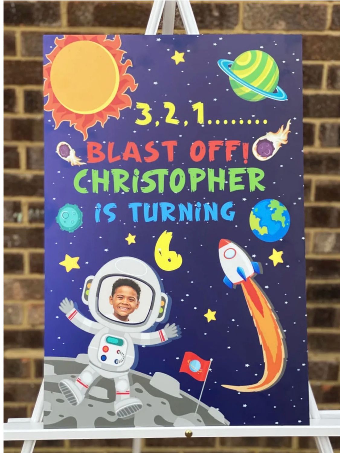 Space Birthday Board