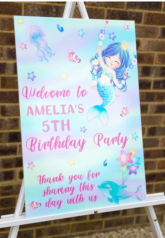 Mermaid Birthday Board