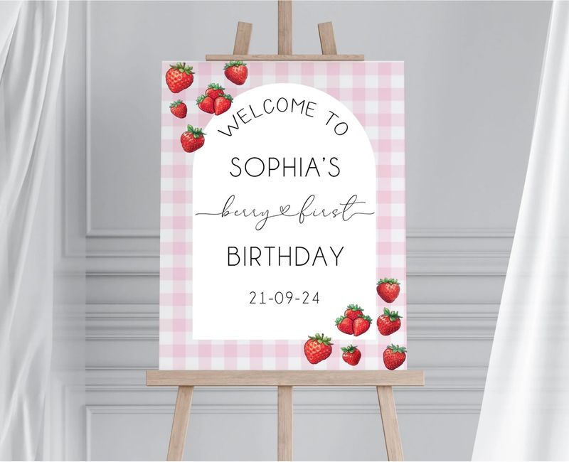 Strawberry Birthday Board