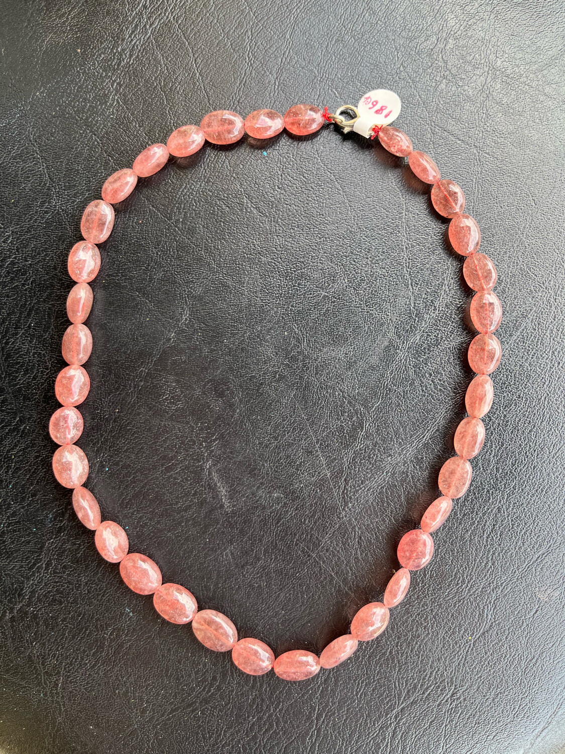 Cherry Tanzurine Polished Bead Necklace