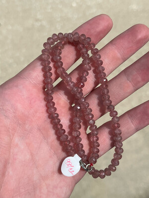 Cherry Tanzurine Faceted Bead Necklace