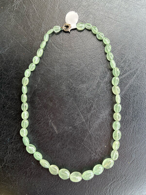 Green Tanzurine Polished Bead Necklace