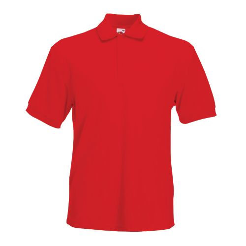 65/35 Heavy Polo, Color: Red, size: S