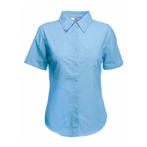 Ladies Poplin, Color: Sky Blue, size: XL