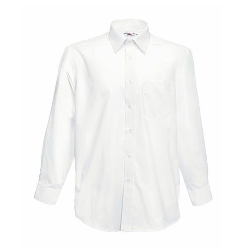 Poplin LSL Men, Color: White, size: S