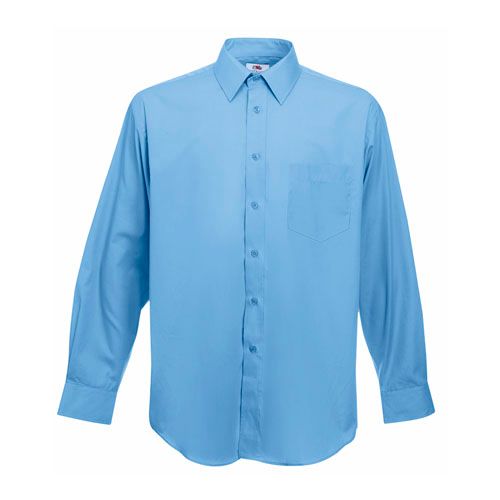 Poplin LSL Men, Color: Sky Blue, size: L