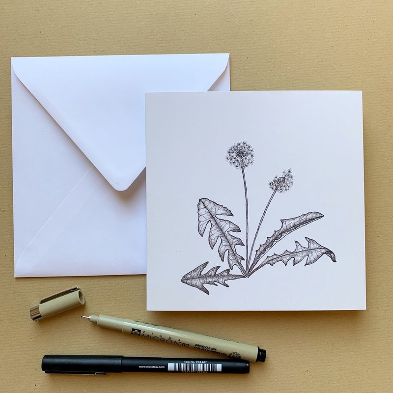 Klappkarte Pusteblume