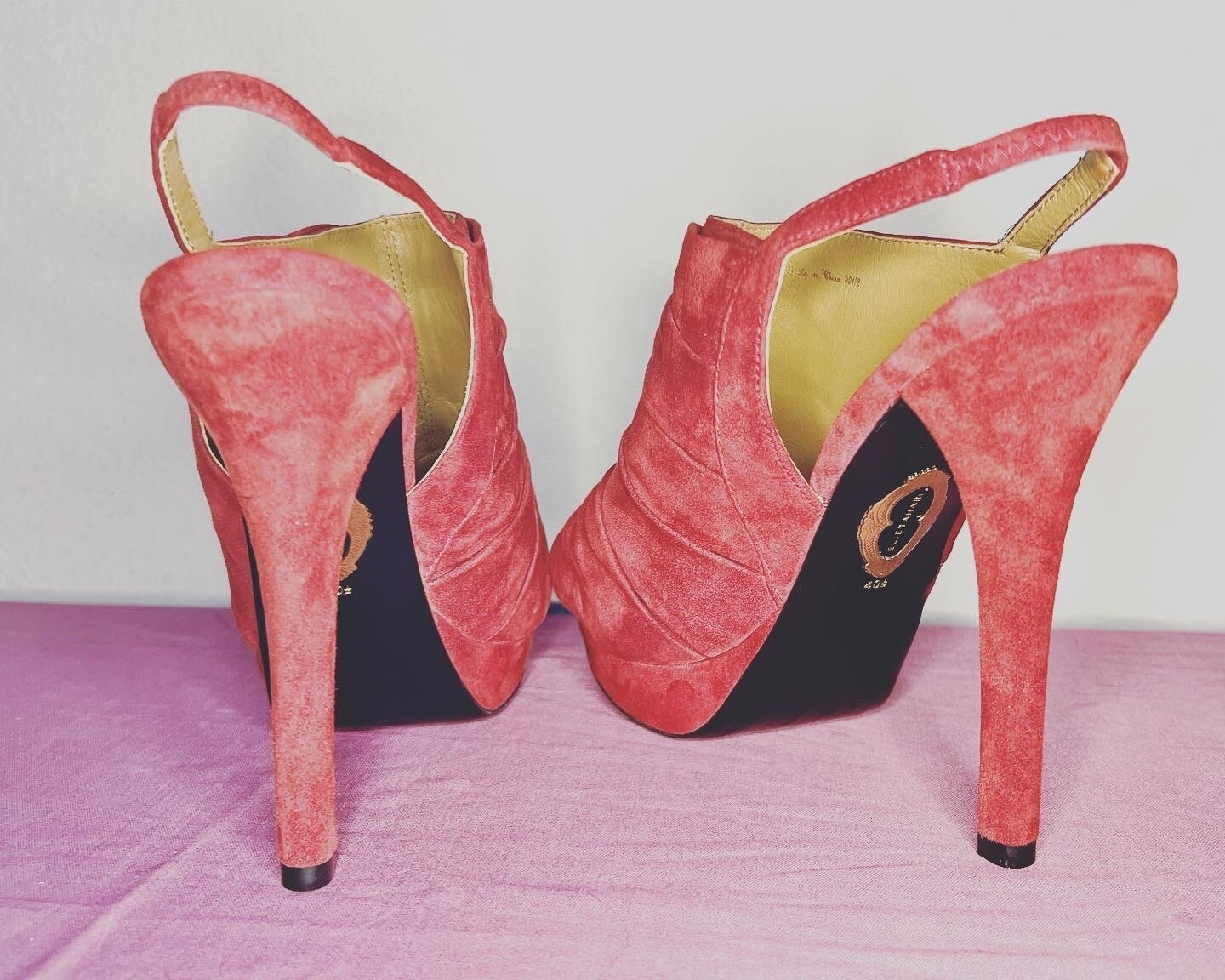 Ruby Red Sling Back Elie Tahari Designer Heels